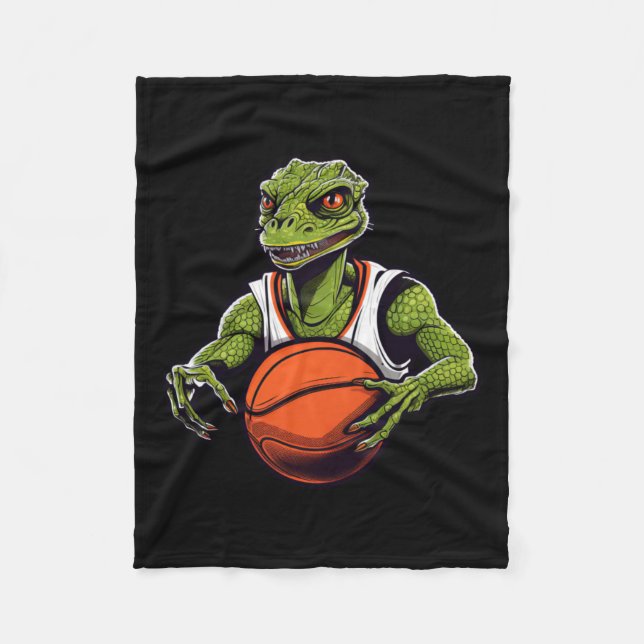 Lizards Basketball  Fleece Blanket (Front)