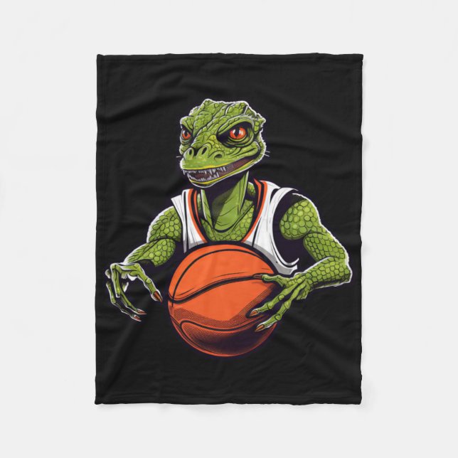 Lizards Basketball  Fleece Blanket (Front)
