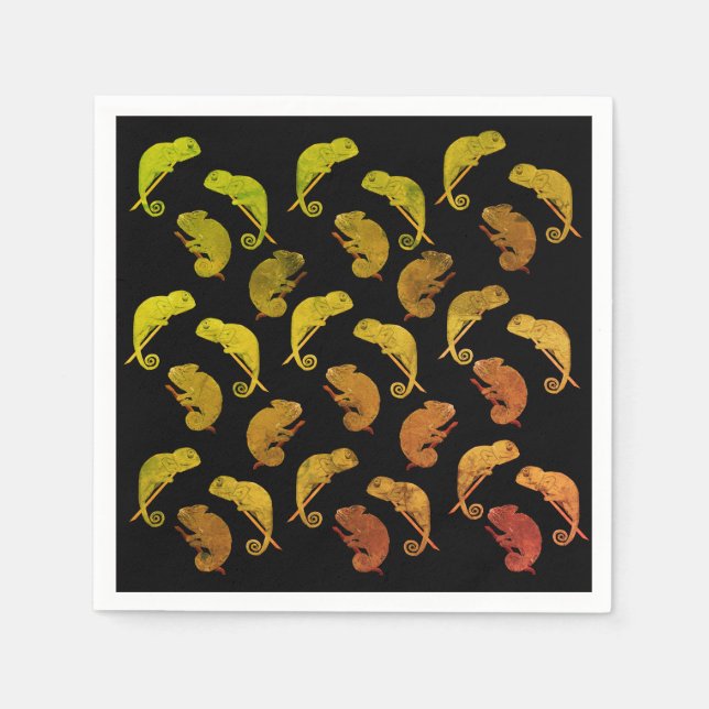 Lizards Chameleons Art  Napkin (Front)