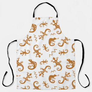 Lizards Chameleons: Seamless Pattern Design. Apron
