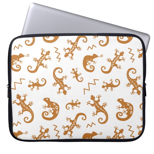 Lizards Chameleons: Seamless Pattern Design. Laptop Sleeve (Front)