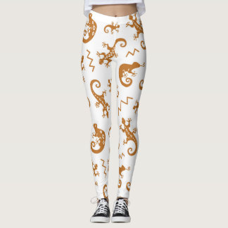 Lizards Chameleons: Seamless Pattern Design. Leggings