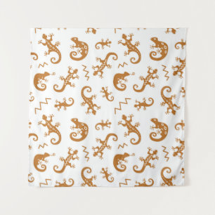 Lizards Chameleons: Seamless Pattern Design. Tapestry