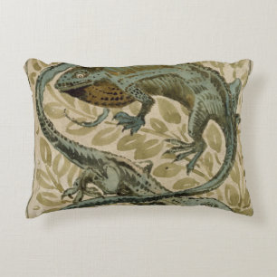 Lizards, design for a tile (w/c on paper) accent pillow