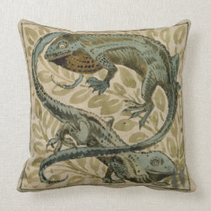 Lizards, design for a tile (w/c on paper) throw pillow