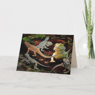 lizards galore greeting card
