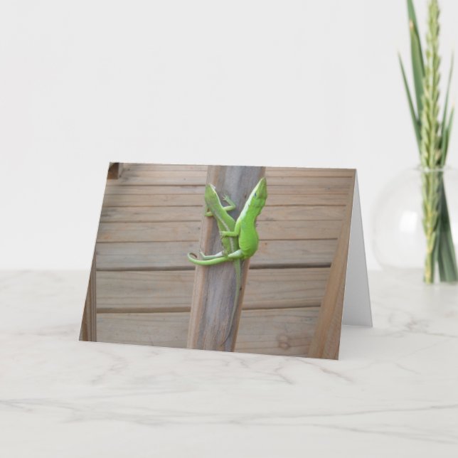 Lizards in Love - Save the Date Card (Front)