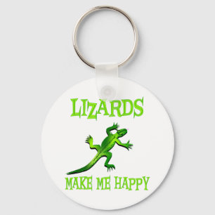 Lizards Make Me Happy Keychain