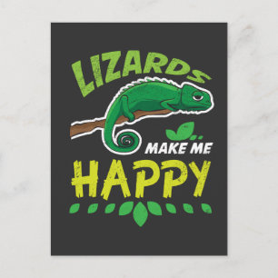 Lizards Make Me Happy Reptile Costume Gift Postcard