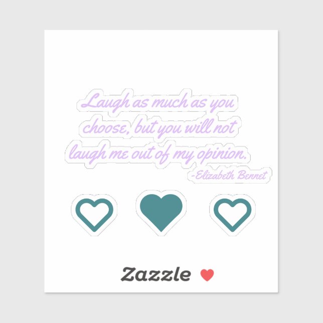 Lizzie Bennet Laptop Sticker (Sheet)