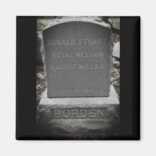 Lizzie Borden Dog Headstone - Pet Cemetery Magnet
