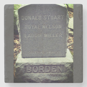 Lizzie Borden Dogs - 'Sleeping Awhile' Headstone Stone Coaster