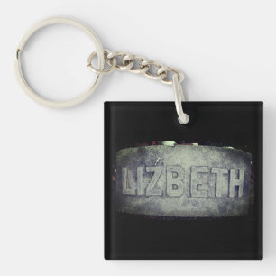Lizzie Borden Grave Marker - Fall River, MA Keychain