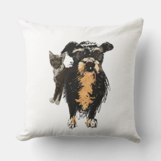 Lizzie & Kitty Throw Pillow