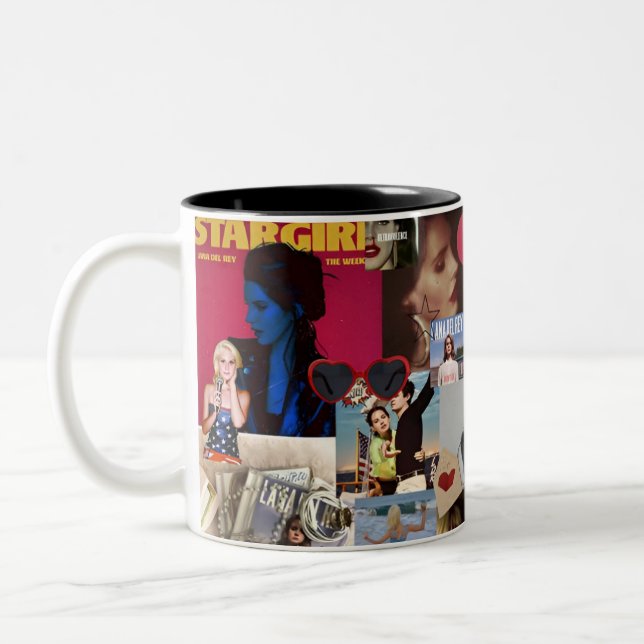 Lizzy Aesthetic Collage Mug - Vintage Retro (Left)