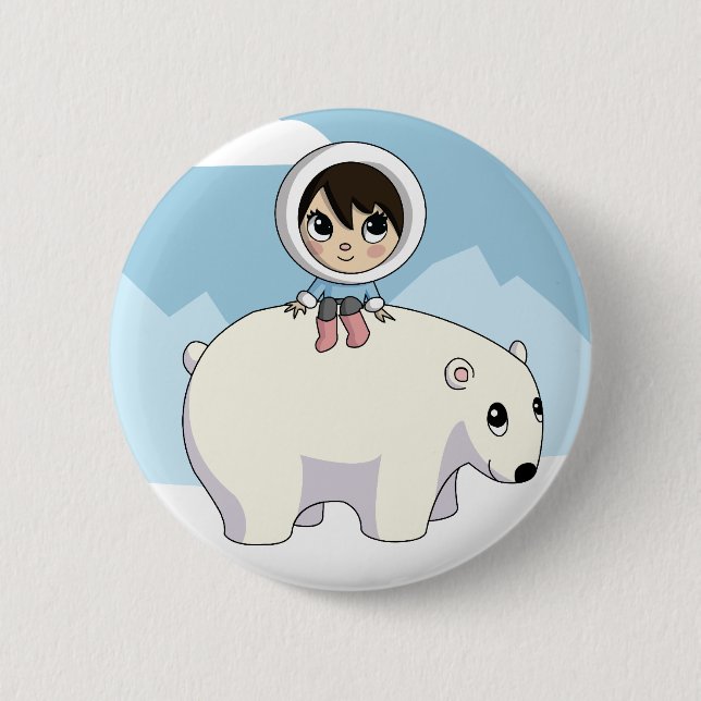 Lizzy and Frosting 2 Inch Round Button (Front)