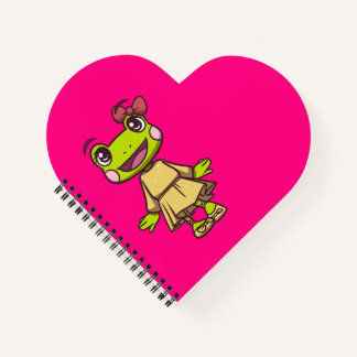 Lizzy the Frog Heart Notepad | AdventureKids Notebook