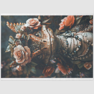 Lizzy the Hippie Lizard Decoupage  Tissue Paper