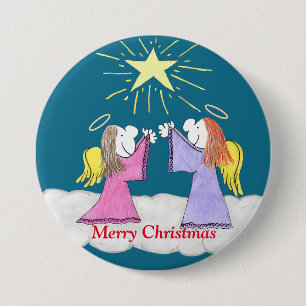 Lizzy's People Angels Holy Night Button