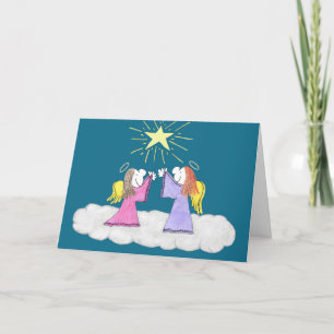 Lizzy's People Angels Holy Night Christmas Card