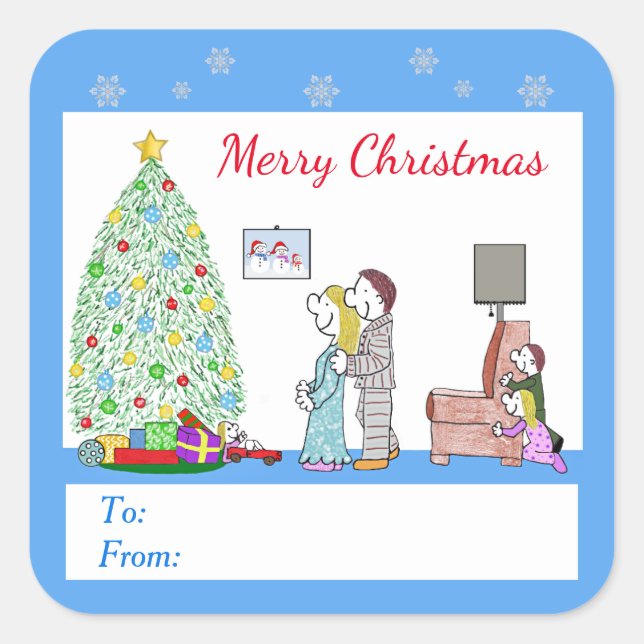 Lizzy's People Christmas Surprises Gift Labels (Front)
