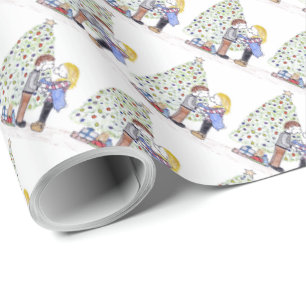 Lizzy's People Famille Papier cadeau de Noël