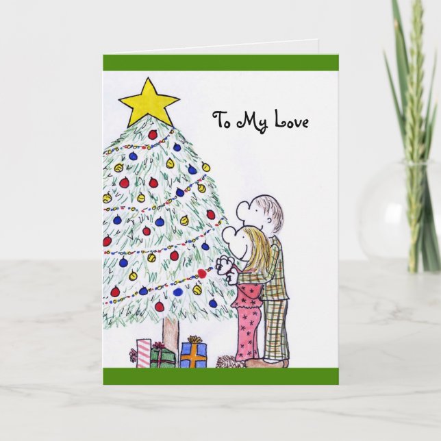 Lizzy's People Merry Christmas To My Love Card (Front)