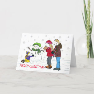 Lizzy's People Snowman Fun Christmas Card