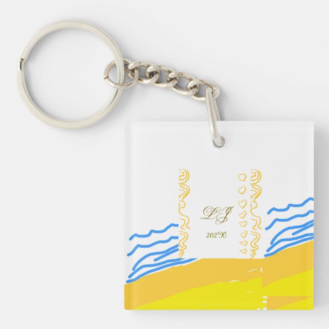 LJ Monogram  Keychain (Front)