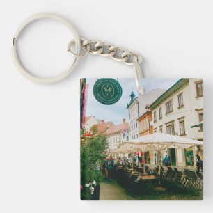 Ljubljana Cityscape Keychain