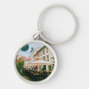 Ljubljana Cityscape Keychain