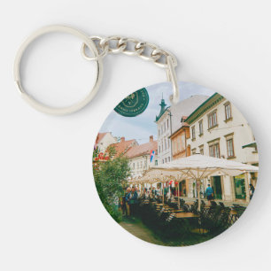 Ljubljana Cityscape Keychain