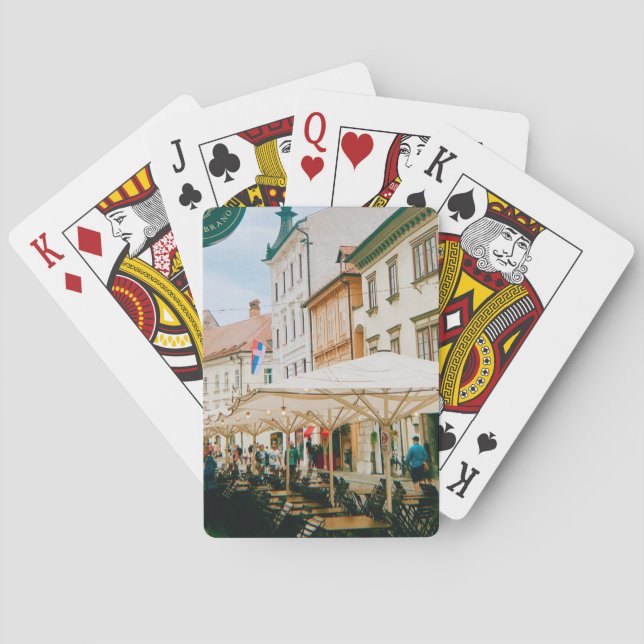 Ljubljana Cityscape Playing Cards (Back)