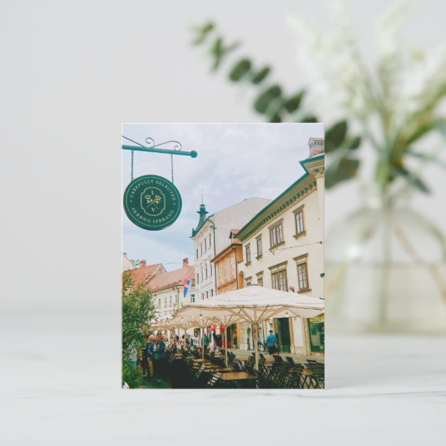 Ljubljana Cityscape Postcard (Standing Front)