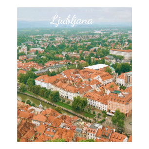 Ljubljana Cityscape, Slovenia Travel Souvenir Photo Print