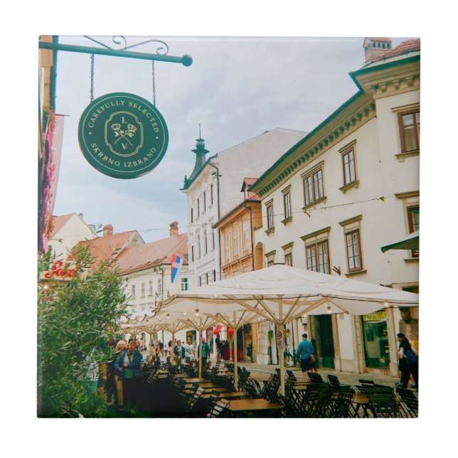 Ljubljana Cityscape Tile (Front)