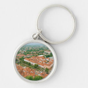 Ljubljana from above keychain