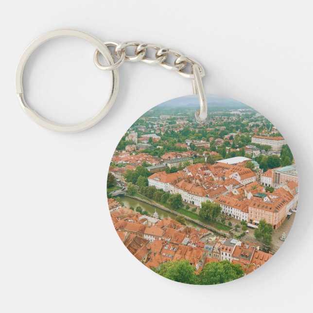 Ljubljana from above keychain (Front)