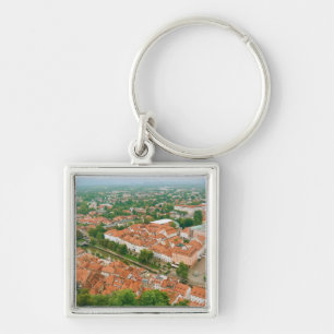 Ljubljana from above keychain