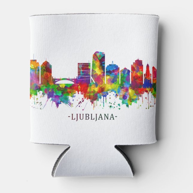 Ljubljana Skyline Can Cooler (Front)
