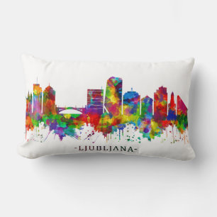 Ljubljana Skyline Lumbar Pillow