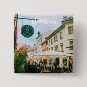 Ljubljana, Slovenia 2 Inch Square Button