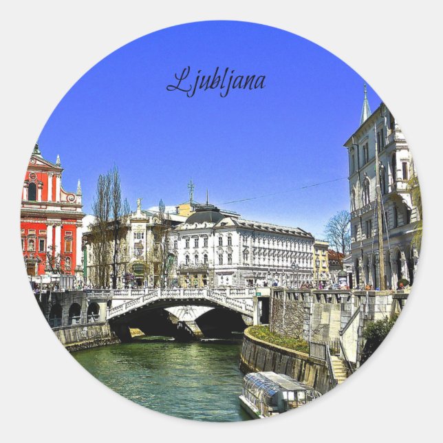 Ljubljana, Slovenia  Classic Round Sticker (Front)