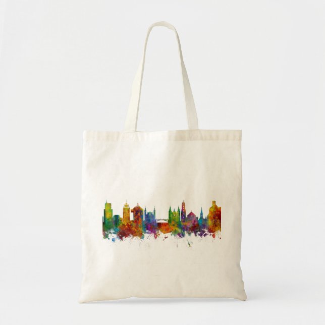 Ljubljana Slovenia Skyline Tote Bag (Front)