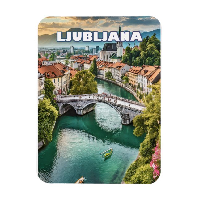 Ljubljana, Slovenian jewel Magnet (Vertical)