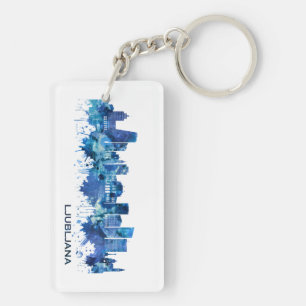 Ljubljana Slovénie Skyline Blue