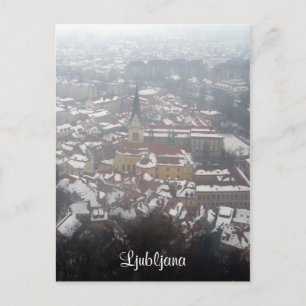 ljubljana winter postcard