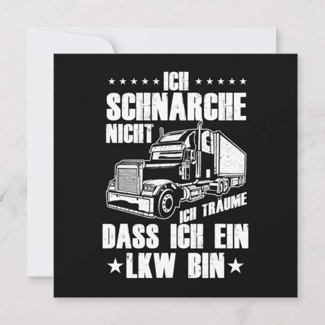 LKW Fahrer Trucker Truck Fernfahrer Brummi Lastkra Invitation (Front)