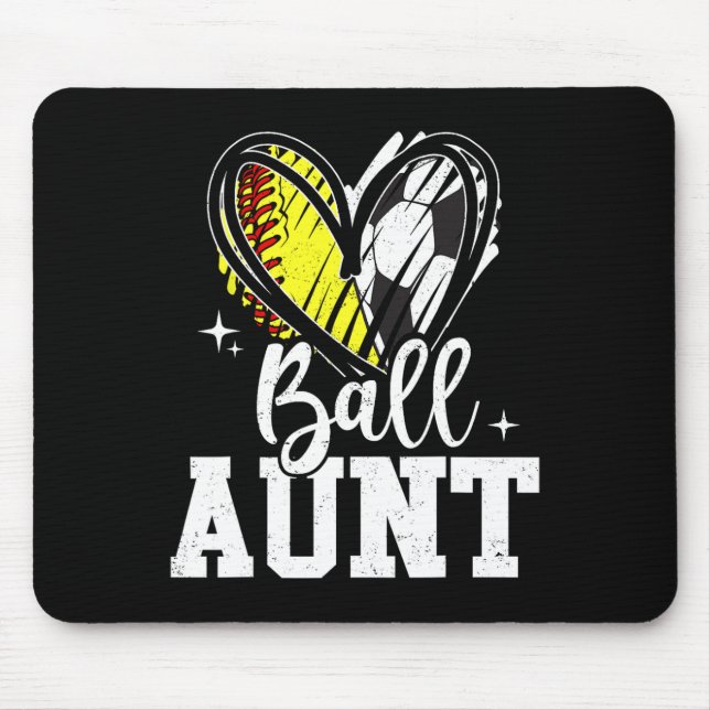 Ll Aunt Softll Soccer Ll Aunt Of Both  Mouse Pad (Front)