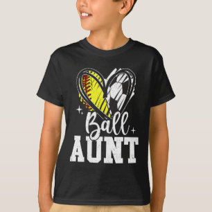Ll Aunt Softll Soccer Ll Aunt Of Both T-Shirt